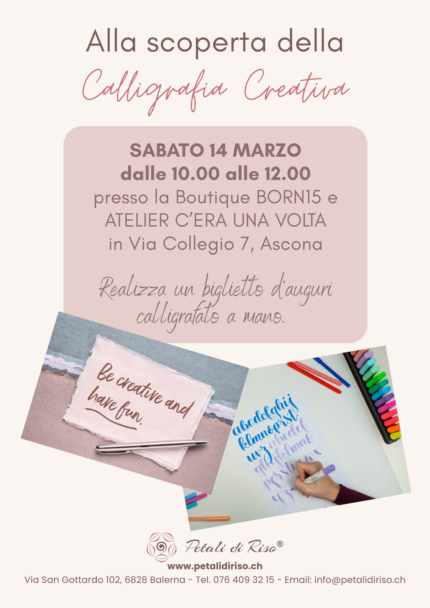 Corso di calligrafia creativa in sede