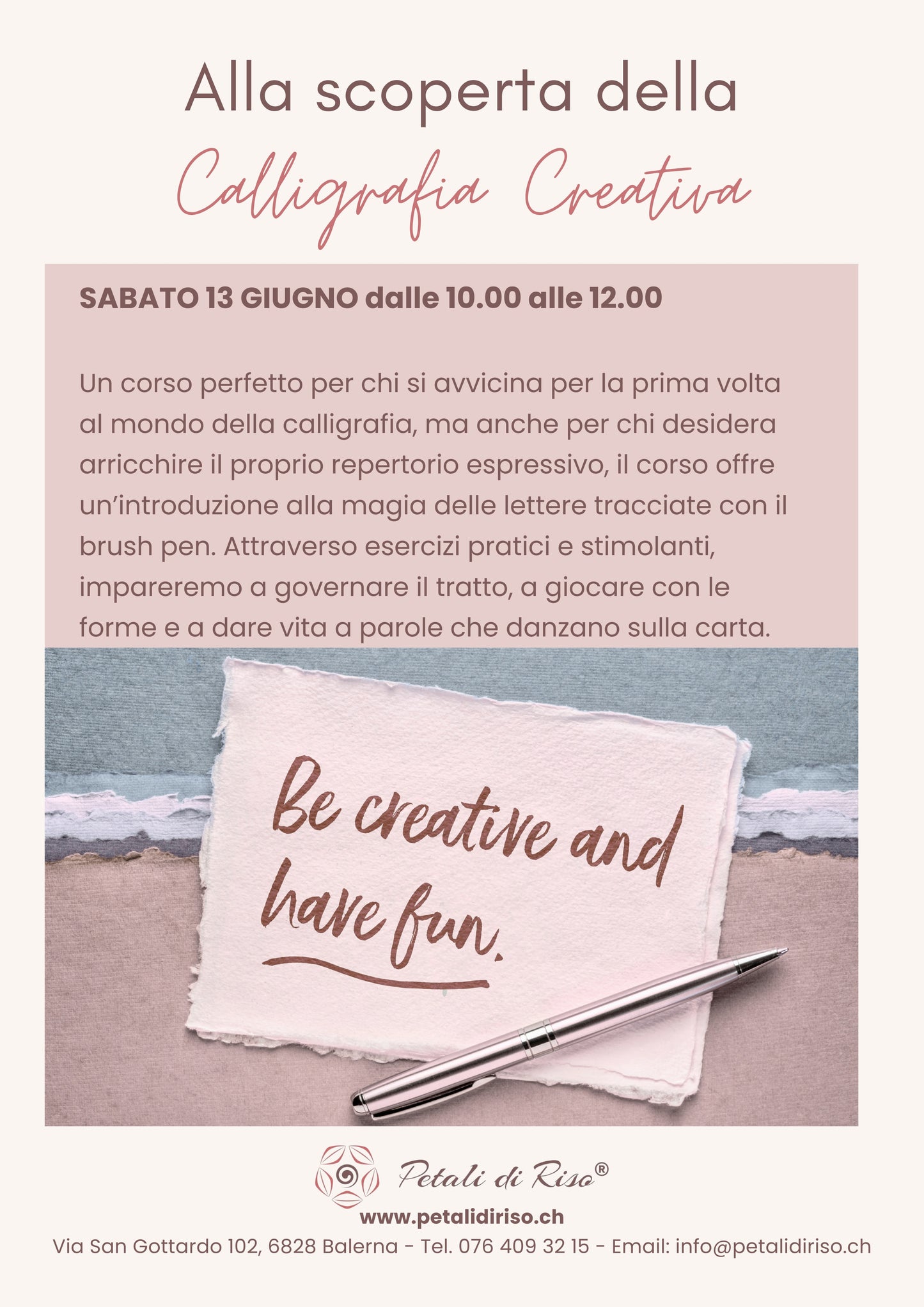 Corso di calligrafia creativa in sede