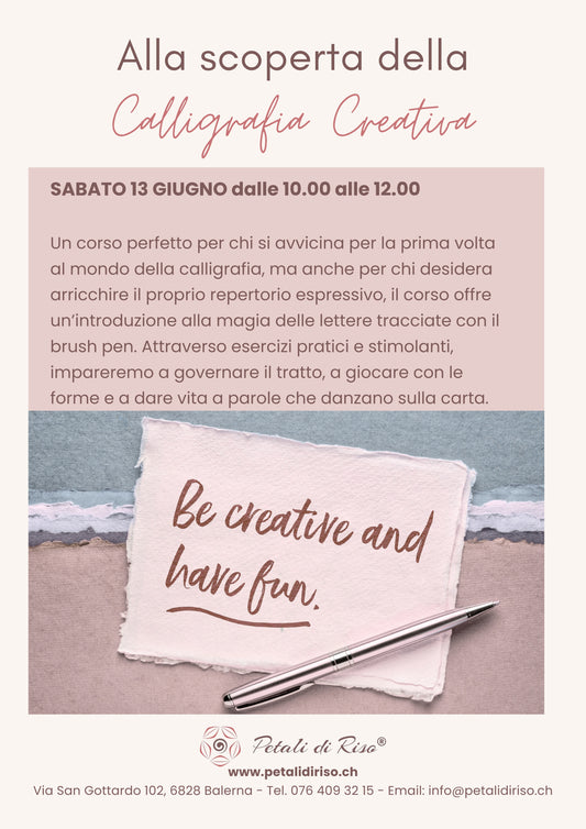 Corso di calligrafia creativa in sede