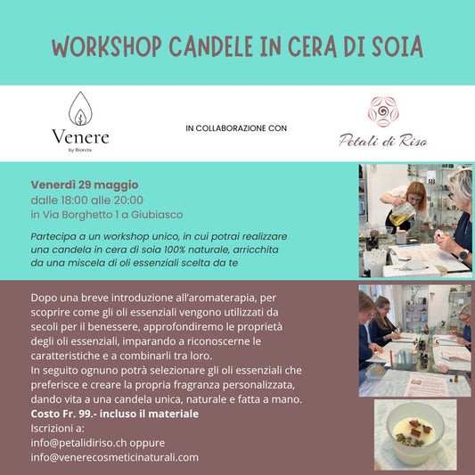Workshop Candela con oli essenziali